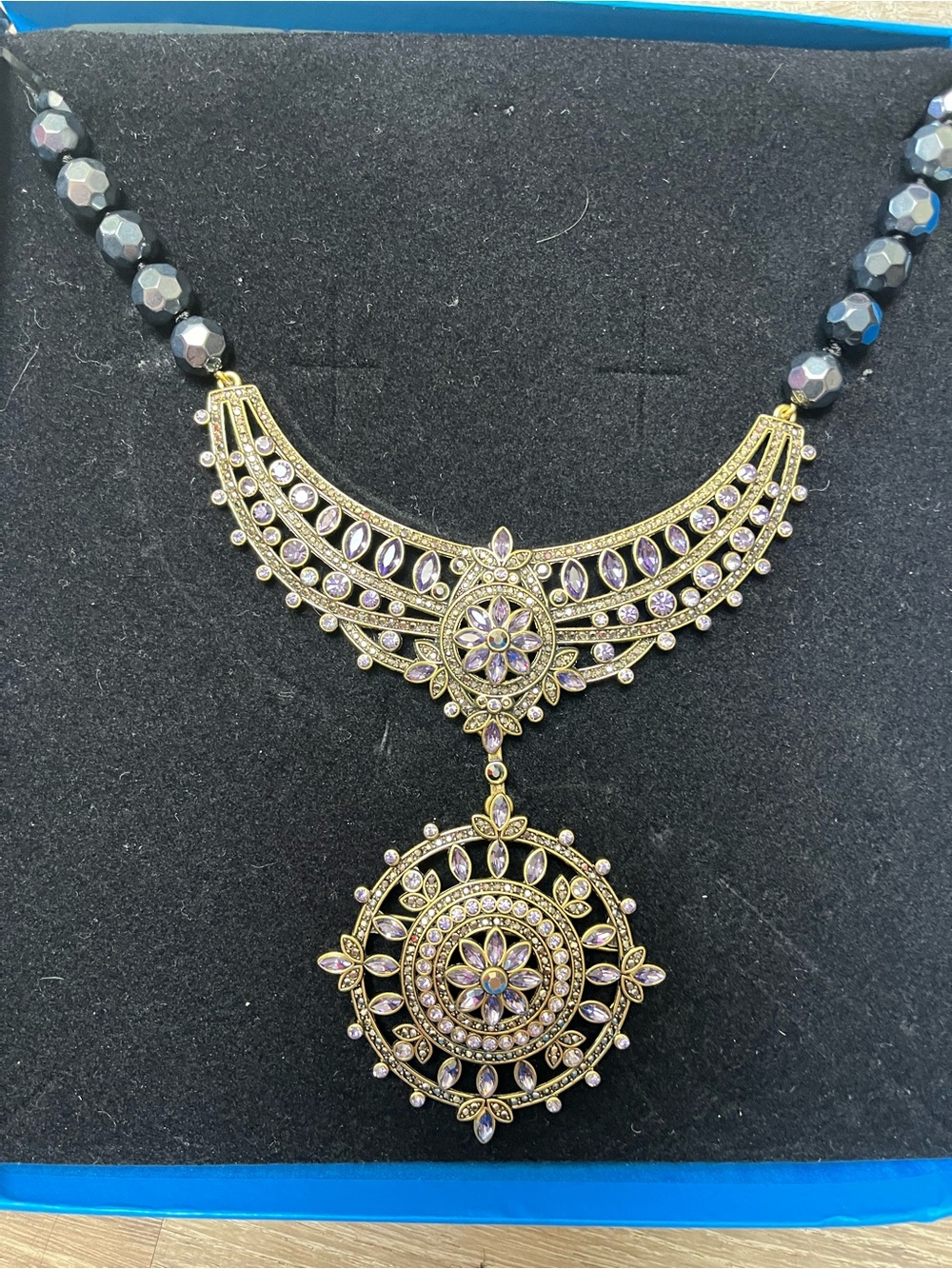 Heidi Daus French Twist Amethyst Necklace/Brooch